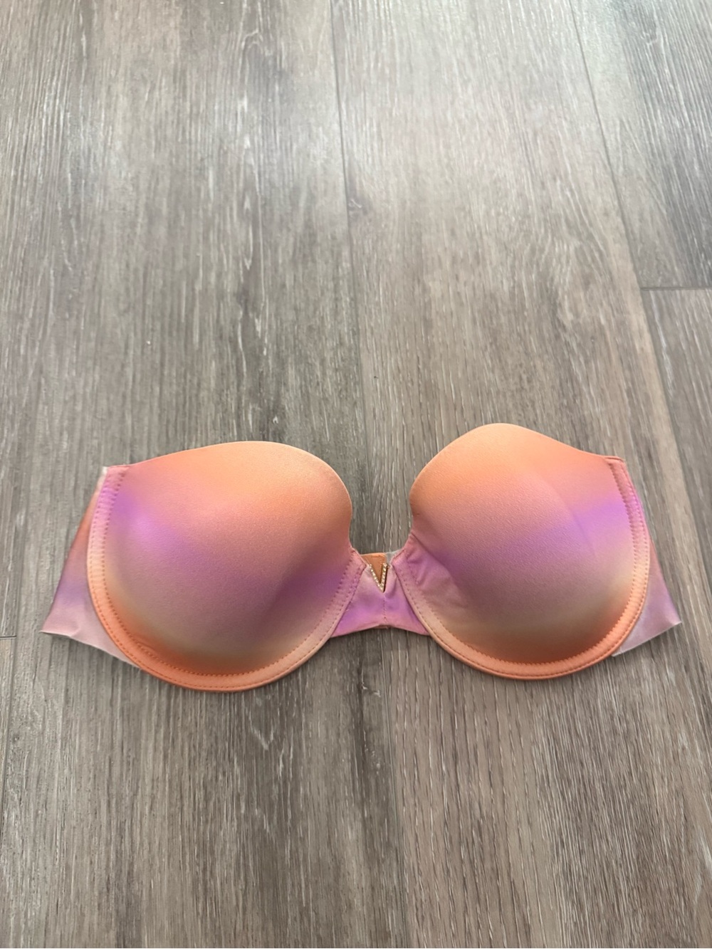 Victoria's Secret Strapless Bandeau Bra in Orange-Pink Gradient